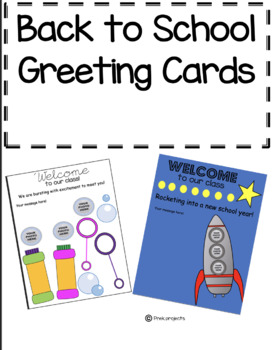 Preview of EDITABLE: Back to School Greeting Cards