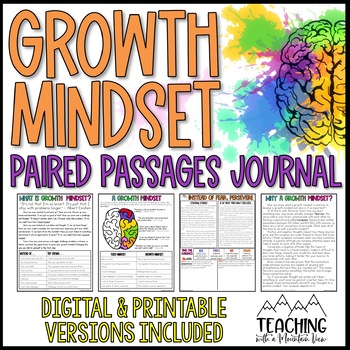 Preview of Back to School Growth Mindset Activities