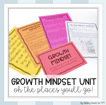 Preview of Back to School Growth Mindset Activities- "Oh the Places You'll Go"