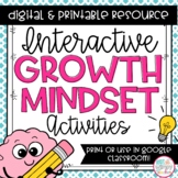 Back to School Growth Mindset Printable and Digital Activities