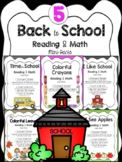Back to School Guided Emergent Readers & Math Multi-Pack