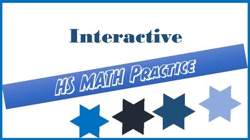 Preview of Back to School HS Math Assessment