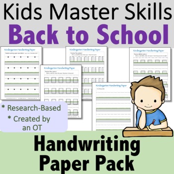 Preview of Back to School - Handwriting Paper Packet