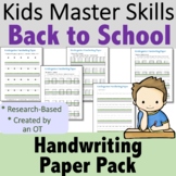 Back to School - Handwriting Paper Packet
