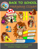 Back to School Hedgehog Clipart/Hedgehog Cuties