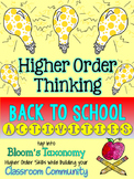 Back to School Higher Order Thinking Activities {Gifted or