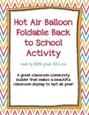 Back to School Hot Air Balloon 3-D Project