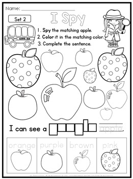 Back to School I Spy by Clever Classroom | TPT