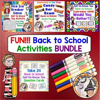 Preview of Back to School ICEBREAKER Games Activities BUNDLE Get to Know You First Week