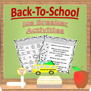 Back to School Ice Breaker Activities by Colourful Teaching For You