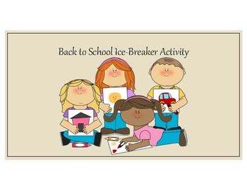 Preview of Back to School Icebreaker Activity--Gallery Walk