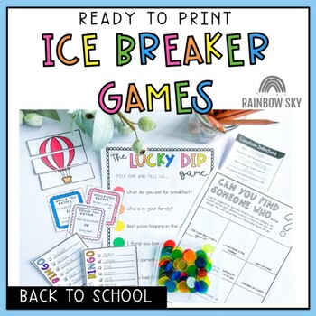Back to School Ice Breaker Games | Ready-to-print ice-breakers | TPT