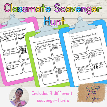 Preview of Back-to-School Ice Breaker Scavenger Hunt | Community Building 