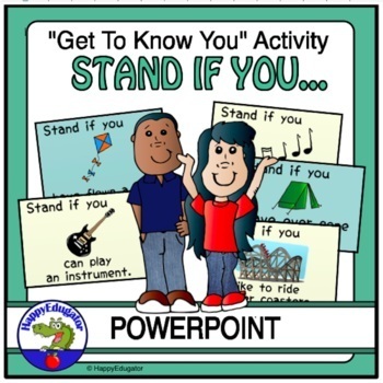Preview of Back to School Ice Breaker - Stand Up or Sit Down Get to Know You Activity