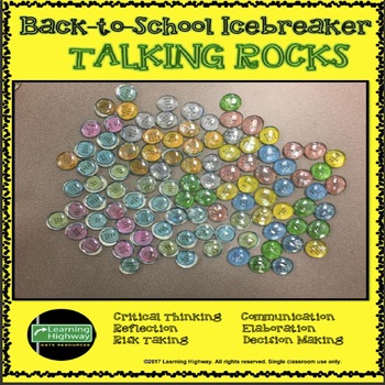 Preview of Back-to-School Ice Breaker - Talking Rocks