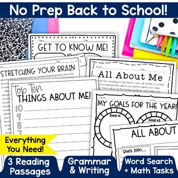 Back to School Ice Breakers All About Me Worksheet Word Search | TpT