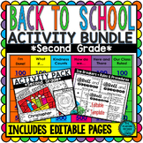 Second Grade Back to School Activity Pack, Ice Breakers, a