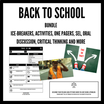 Preview of Back to School Ice Breakers BUNDLE BTS