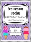 Back to School {Ice Cream Social!} - Literacy & Math Activities