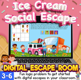 Back to School Ice Cream Social Logic Game FREE Digital Escape Room