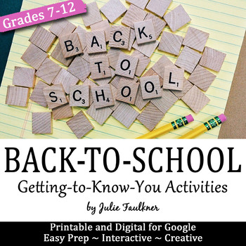 Preview of Back-to-School Icebreaker Activities, Getting-to-Know-You, Digital and Printable