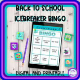 Back to School Icebreaker Bingo Game - Digital and Printable