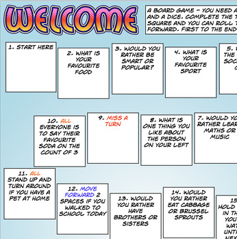 Preview of Back to School - Icebreaker - "The Welcome Game"