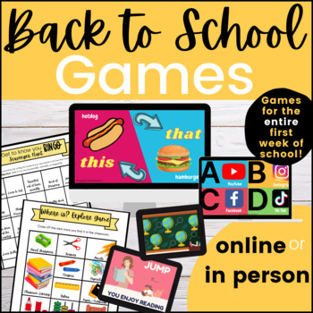 Preview of Back to School Icebreakers: First Week of School Activities & Games Bundle