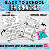 Back to School Icebreakers | Get To Know Me Activities | F