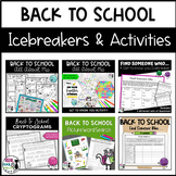 Back to School Icebreakers and Beginning of Year Get To Kn