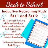 Back-to-School Inductive Reasoning Task Sheets Set 1 & Set