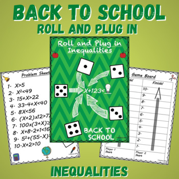 Preview of Back to School Inequalities Activity | 5th/6th Grade Math Game