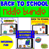 Back to School Inference Riddles Bundle