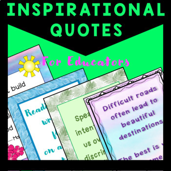 Preview of Back to School | Inspirational Quotes for Classroom or Home Office