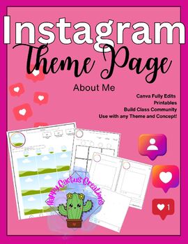 Preview of Back to School Instagram Theme Page- Class Community, Canva Editable