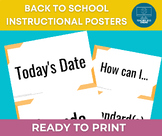 Back to School Instructional Classroom Board Posters