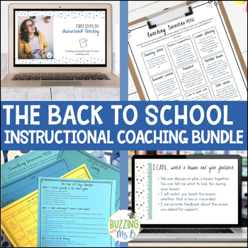 Preview of Instructional Coaching Back to School Bundle: First 20 Days Forms + Menu + Video