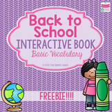 Back to School Interactive Book Freebie