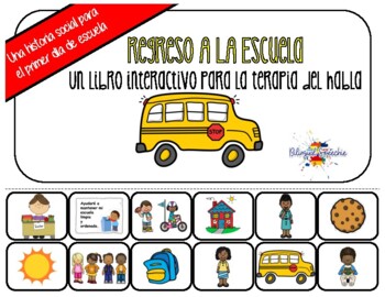 Preview of Back to School Interactive Book & Social Story | Spanish