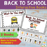 Back to School Vocabulary Interactive Books for Speech The