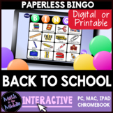 Back to School Interactive Digital Bingo Game (4x4) - Dist