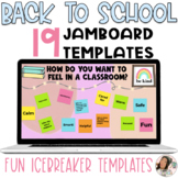 Back to School Interactive Discussion Jamboard™ Templates 