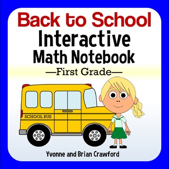 Preview of Back to School Interactive Math Notebook First Grade | Math Skills Review