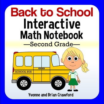 Preview of Back to School Interactive Math Notebook Second Grade | Math Skills Review