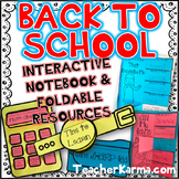 Back to School Interactive Notebook & Foldables