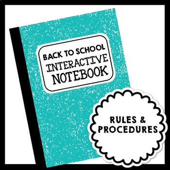 Preview of Interactive Notebook - Back to School Rules & Procedures