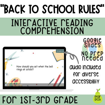 Preview of Back to School Interactive Reading Comprehension