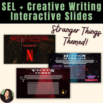 Preview of Creative SEL Interactive Slides (Stranger Things Themed)