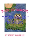 Back to School Interviews- Interview A Class Peer