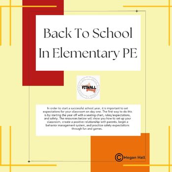 Preview of Back to School Introduction in Elementary Physical Education